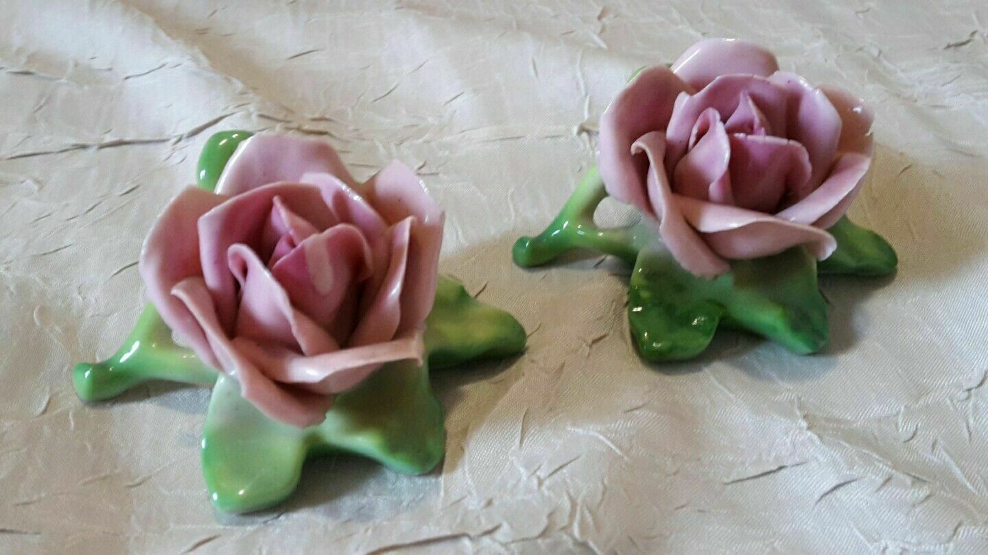 Old Dresden porcelain roses