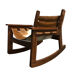 Vintage brazilian cowhide rocking chair, 1950s