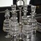 Silver-plated oil and pepper server in Art Deco style.