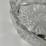 Large vintage pressed glass candy box – diamond pattern