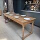 Farm table with turned legs in oak (renovated)