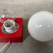 Lampe vintage de table/mur – porcelaine et opaline