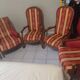 Lot de 5 fauteuils (2 voltaire et 3 fauteuils classiques bois massif)