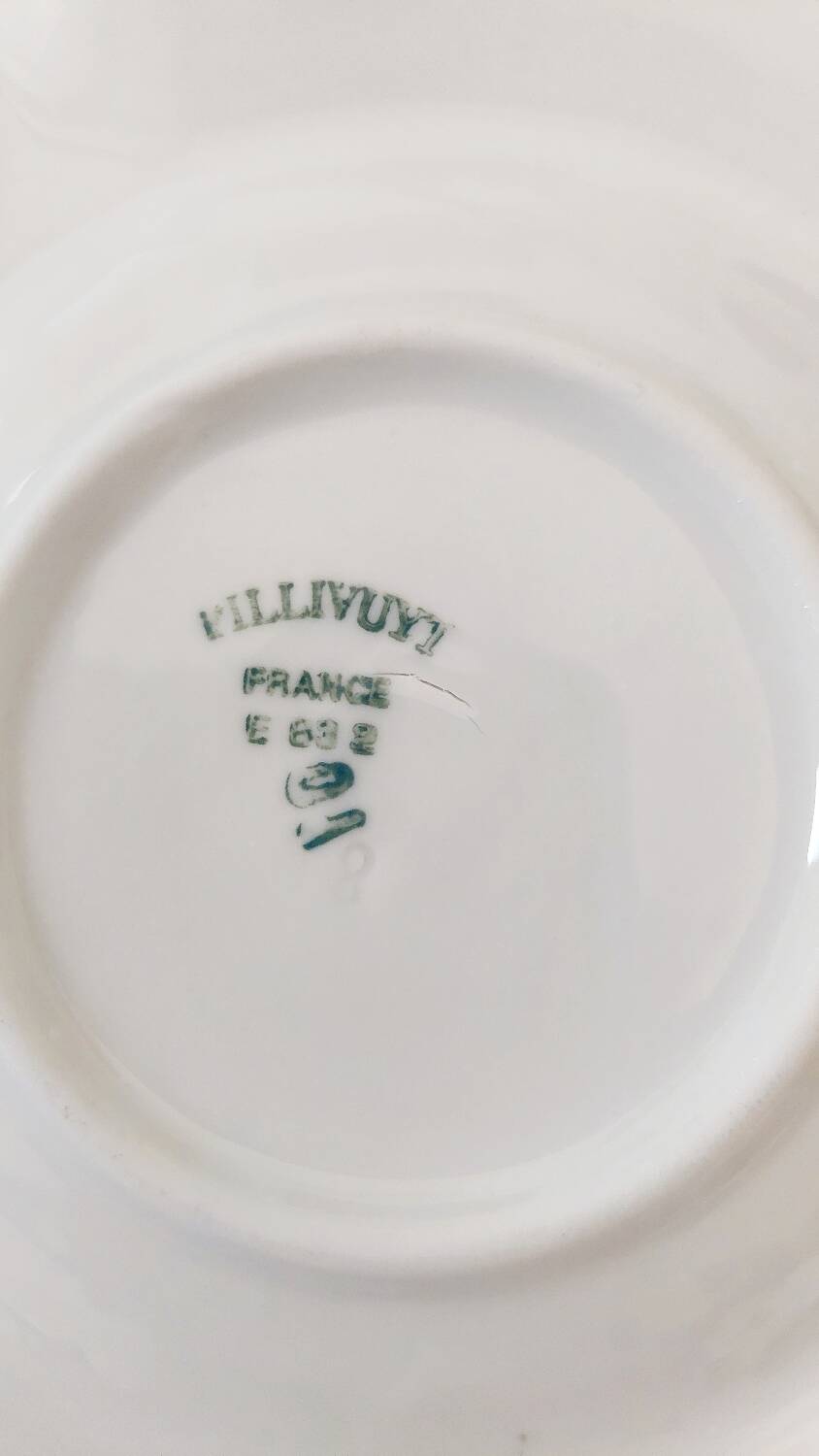 Service of 6 artichoke plates - Pillivuyt porcelain