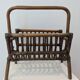 Vintage rattan magazine rack