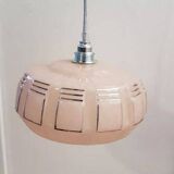 Silver pink Clichy glass pendant light
