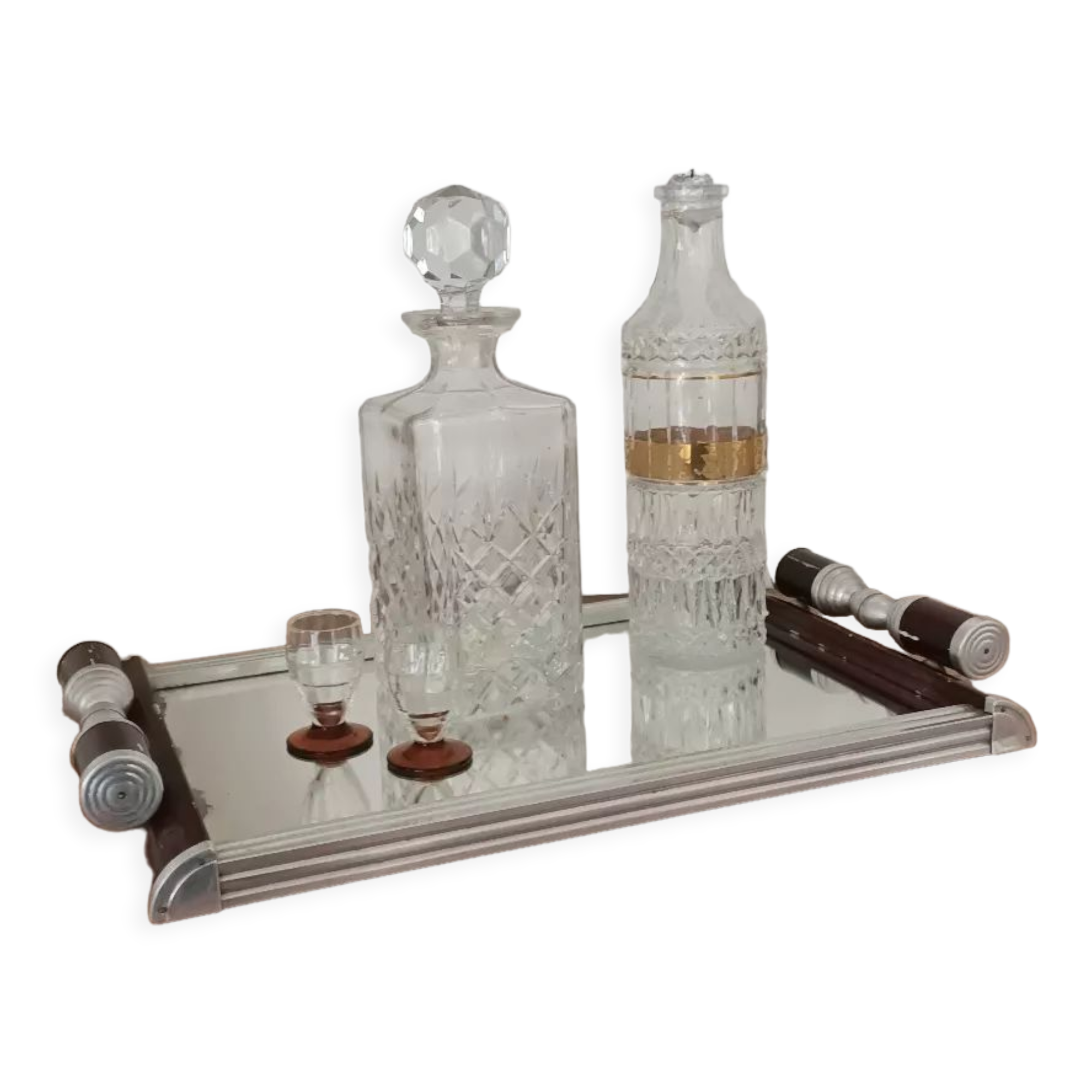 Art deco mirror tray