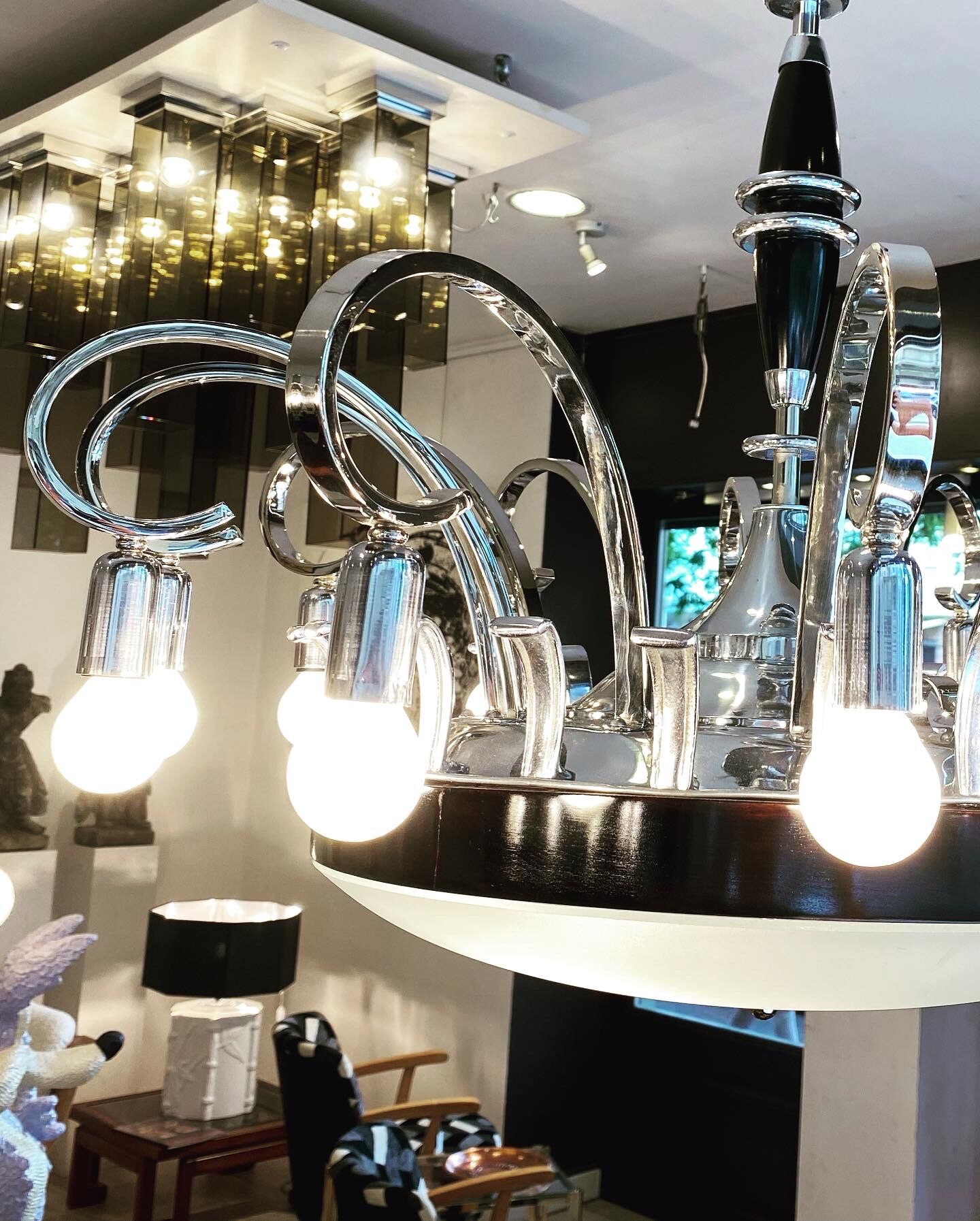 Pair of Art Deco Chandeliers