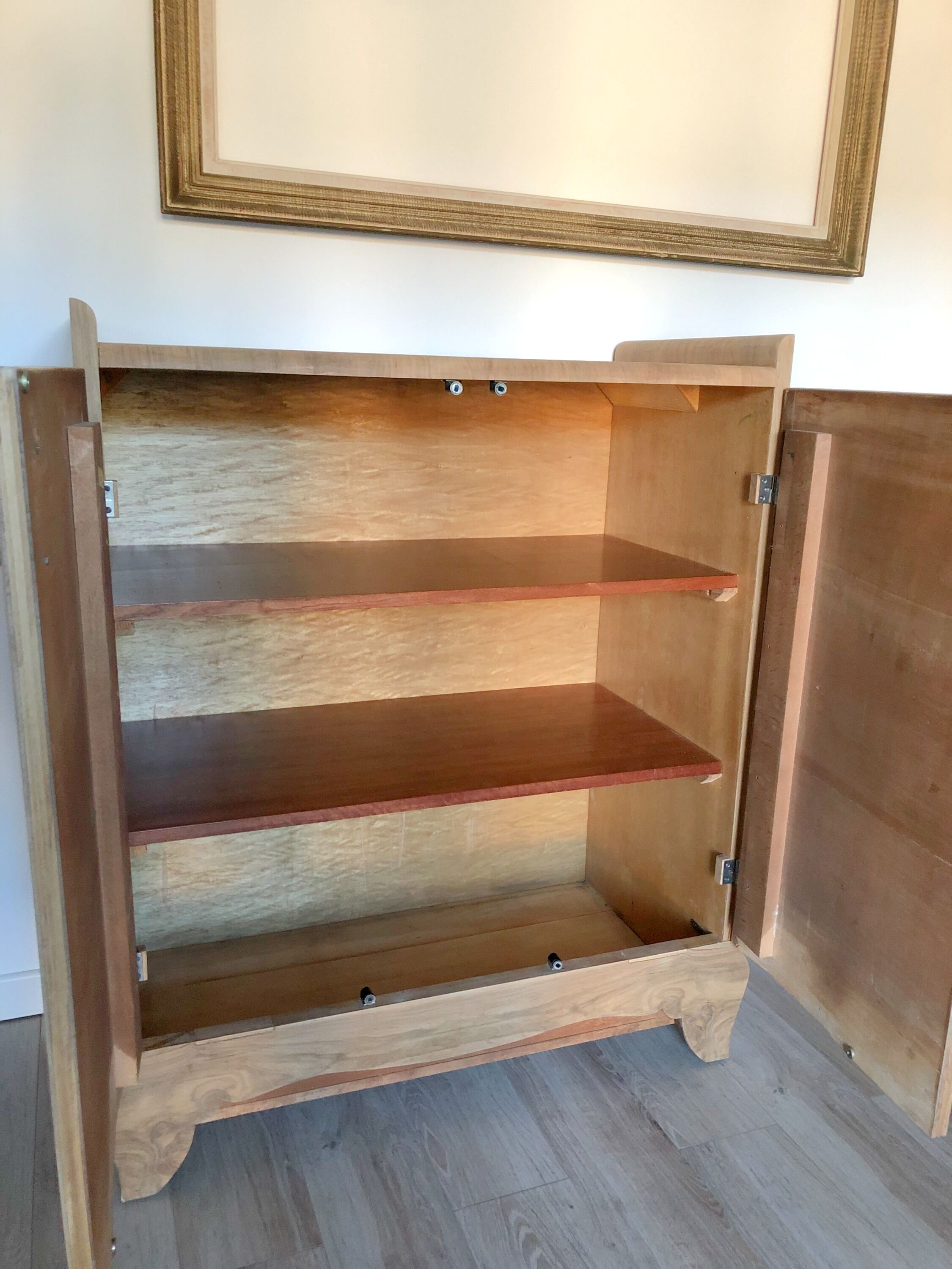 Furniture from the 30s/40s with elm magnifying glass veneer