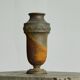Art Deco vase in patinated metal, unique Wabi-Sabi piece.