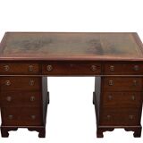 Antique English Mahogany pedestal Desk 1850s