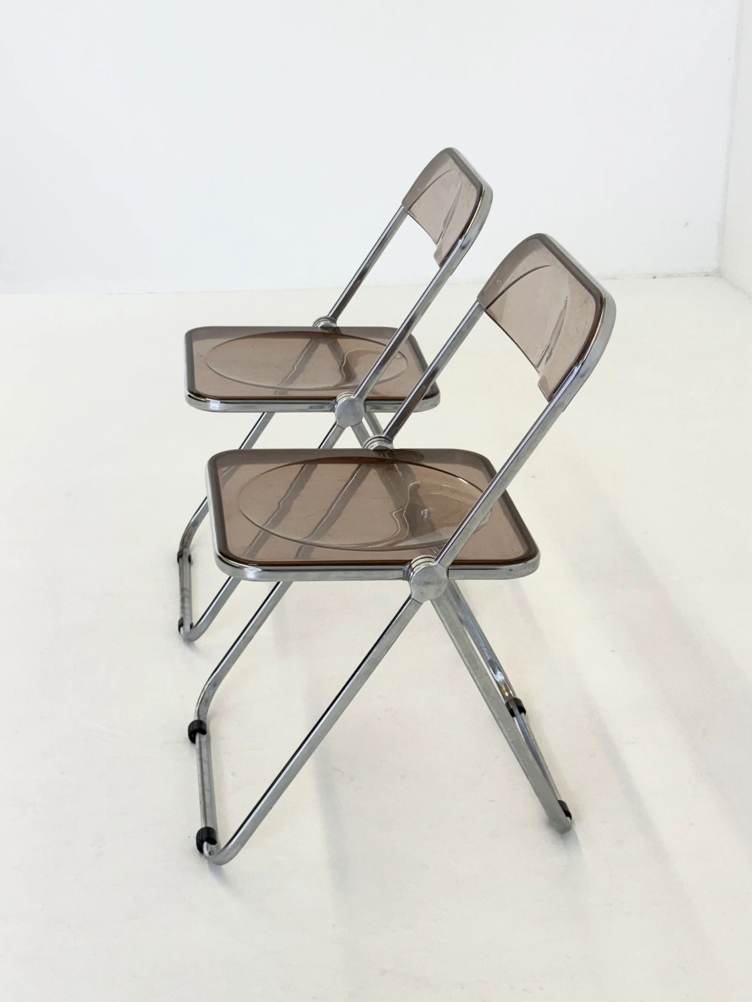 Set of 2 Plia folding chairs for Anonima Castelli by Giancarlo Piretti