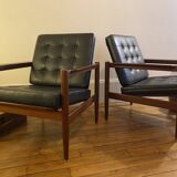 Pair of Borge Jensen Sonner teak lounge chairs for Bernstorffsminde Mobelfabrik