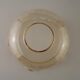 Set of 3 Vintage Glass Bell Shades in Smoked Amber Glass with Scroll Motif 5596