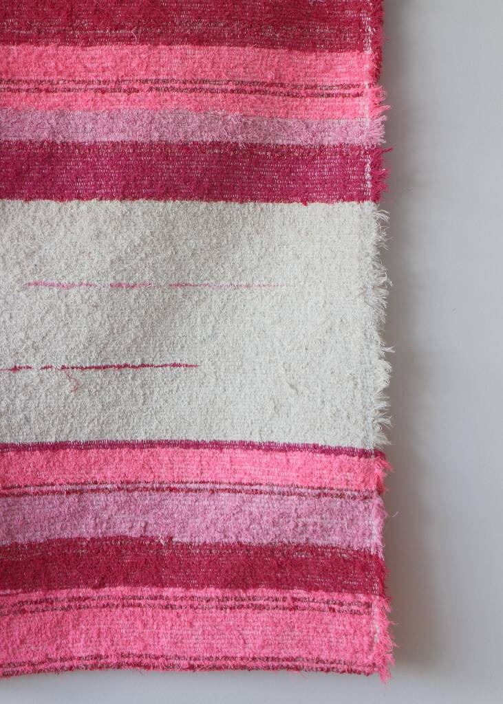 Handwoven recycled cotton rug - 120 x 170 cm