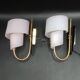 Pair of wall lights 1950 1960 Design Geru Leuchten Plexiglas and Brass