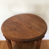 2-level art deco pink side table