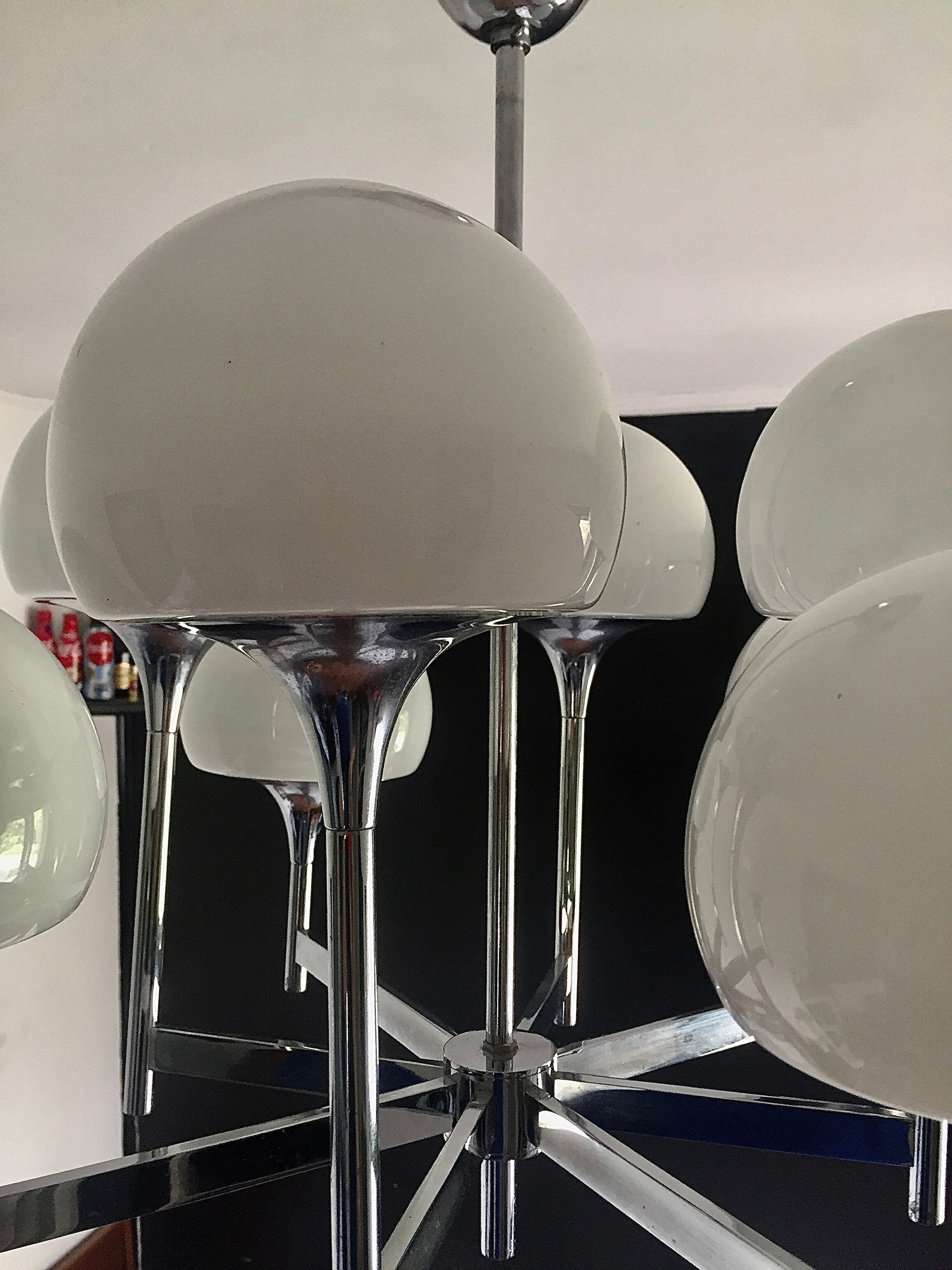 Chandelier 8 fires gaetano sciolari italy 70