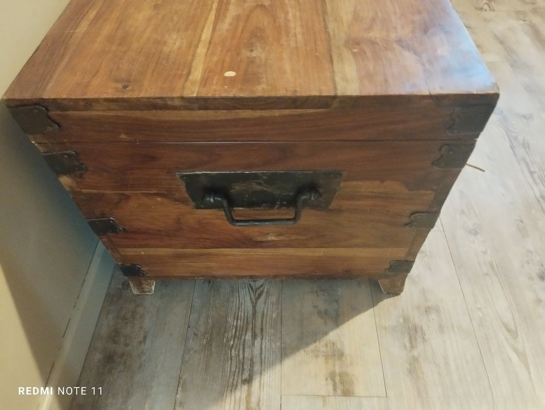 Solid oak chest