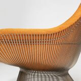 Model 1705 easy chair and ottoman set by Warren Platner for Knoll