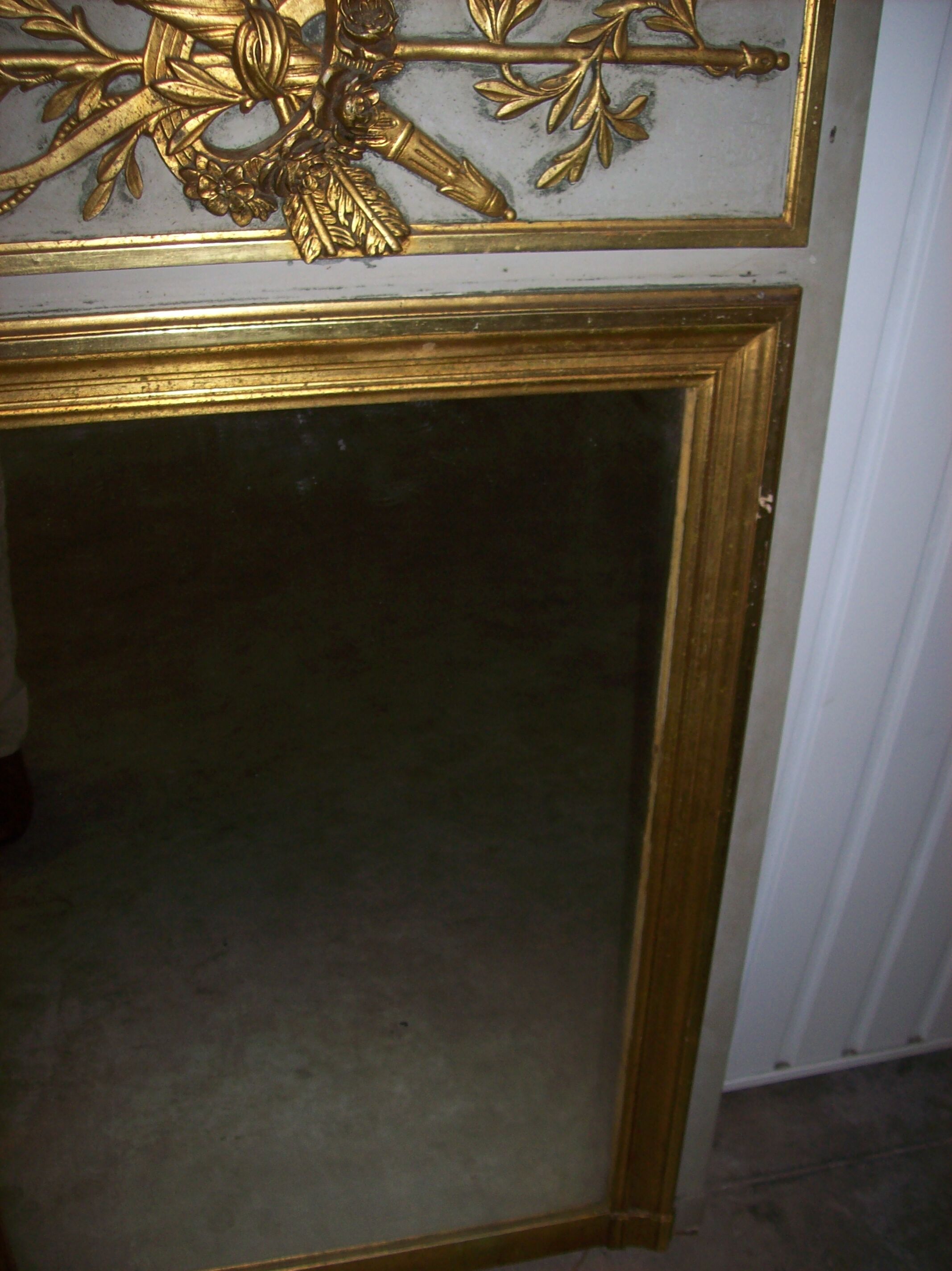 Louis XVI-style trumeau mirror -126x80cm