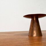 Handmade German copper candlestick from the mid-century by AWD, 1960s.
