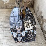 90s coffee table with Agate stone effect.