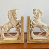 Pair of vintage marble bookends