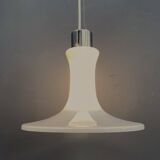 White glass pendant lamp 1980s