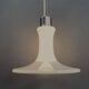 White glass pendant lamp 1980s