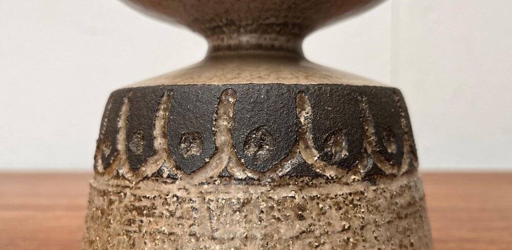 Danish Scandinavian pottery vase from the mid-century Lovemose Denmark, 1960s.