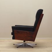 Fauteuil de bureau en cuir, design danois, années 1970, production : Danemark