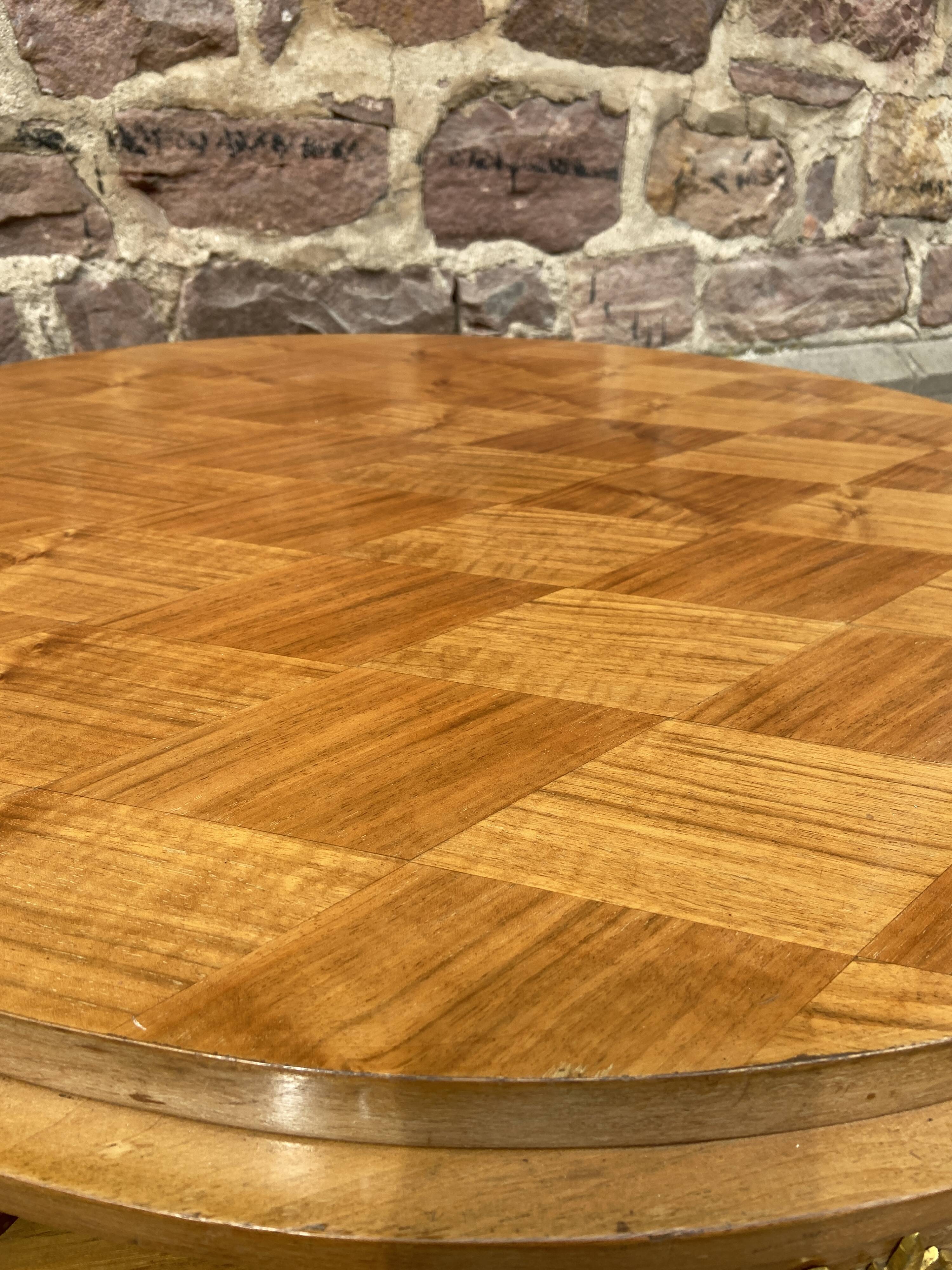 Art Deco pedestal table walnut 1950