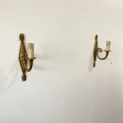Pair of wall sconces in gilded brass – Louis XVI / neoclassical style