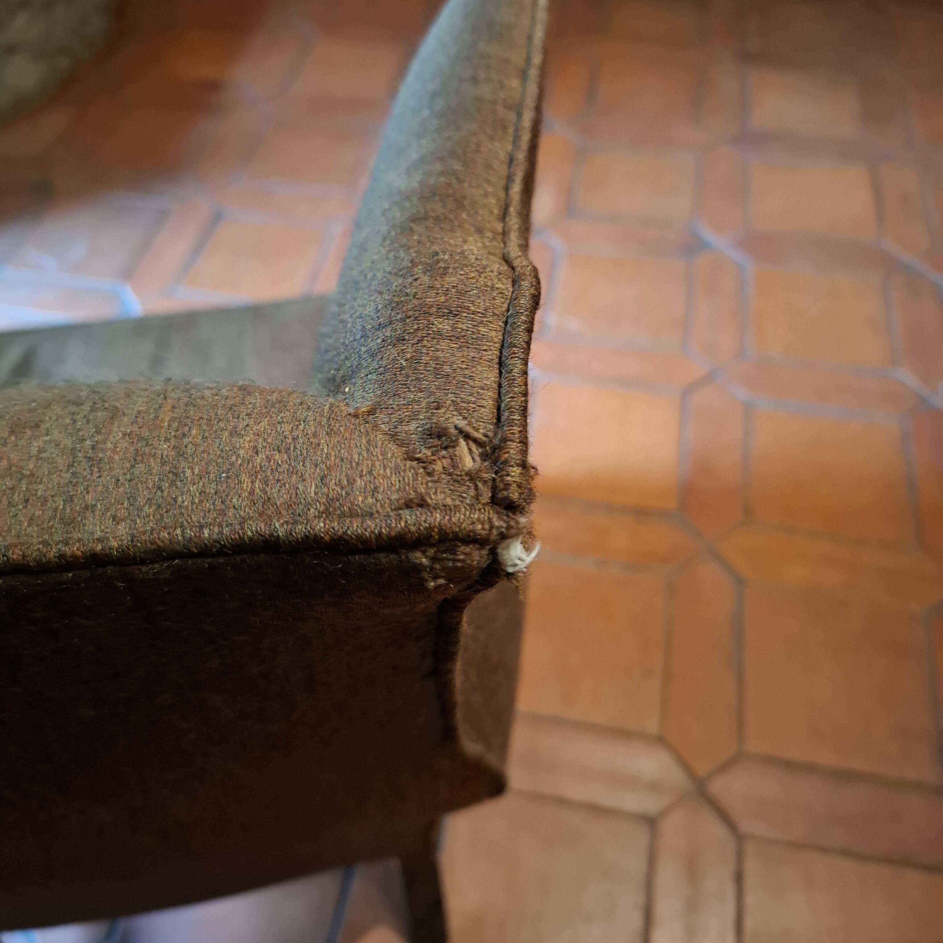 Antique wingback chair