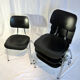 Set of 4 stackable chairs chrome steel tube