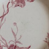 4 plates in iron earth opaque poppies, from Gien