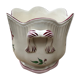 Old Cache Pot K&G LUNEVILLE Ceramic White Decoration Vintage Flowers