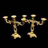 Pair of brass candlesticks