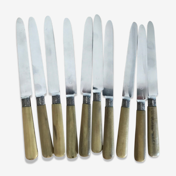 Set of 10 vintage knives