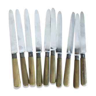 Set of 10 vintage knives