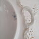 Compotier on porcelain pedestal decoration pale blue flowers