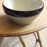Two-tone vintage stoneware salad bowl from Digoin.