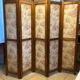 Old large screen 5 sheets toile de Jouy passementerie XXth