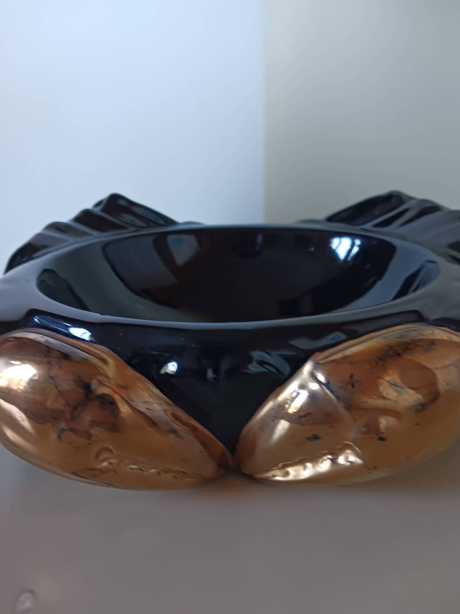 Glazed ceramic crab, M Caugant.