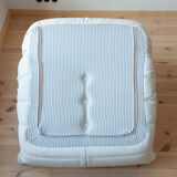 Togo white leather model designed by Michel Ducaroy 1973