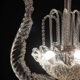 Set of 3 Art Decò Fountain Chandelier By Barovier e Toso, Murano Glass, 194