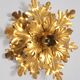Golden leaf wall lamp