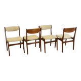 Set of 4 mid century teak chairs 'Nejede'