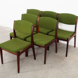 Ensemble de six chaises fabriqué par Skovby 1970